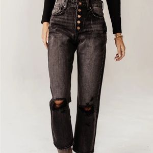 Bohme Black Distressed jeans straight leg